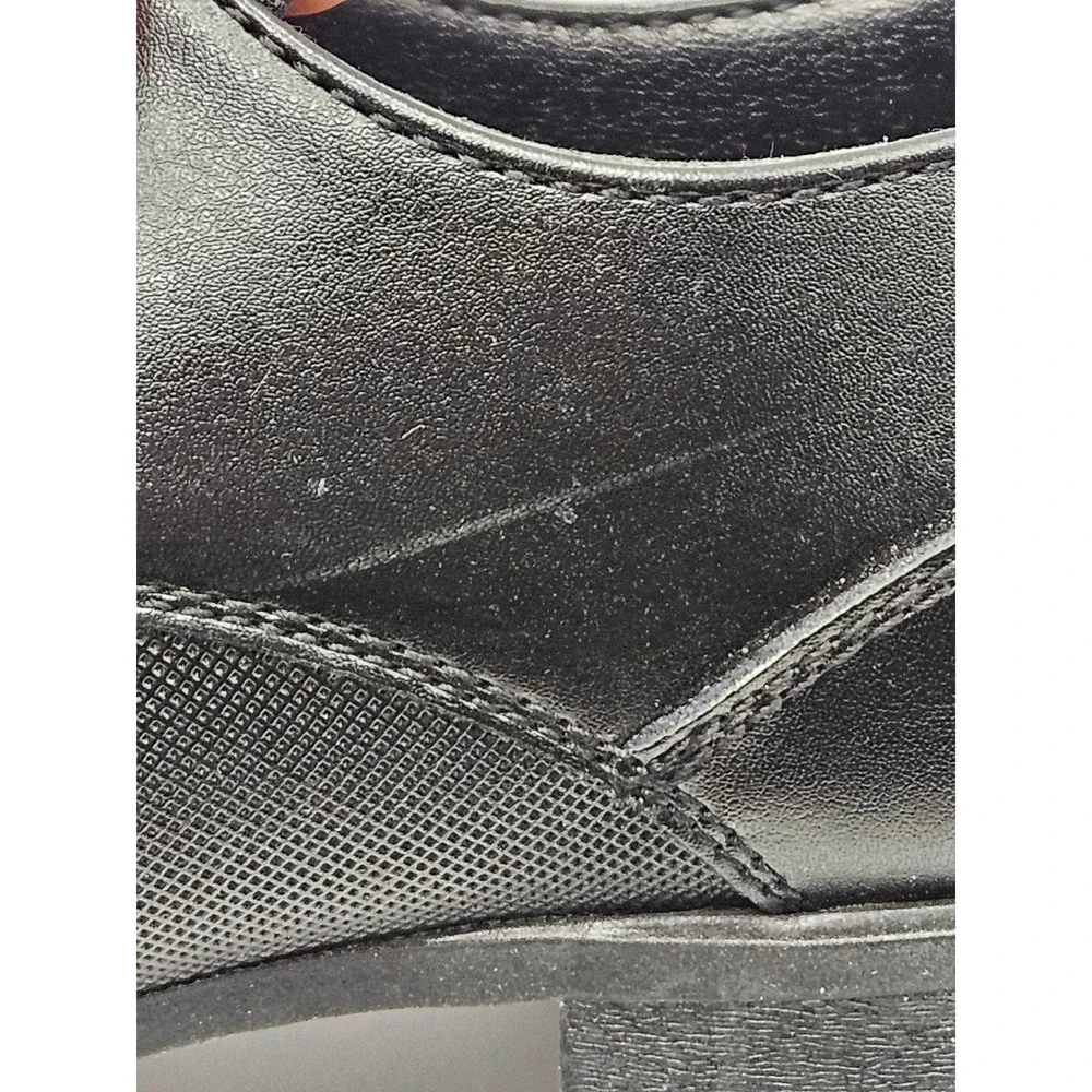 Calvin Klein Bram Black Diamond Textured Cap‎ Toe Oxford Dress Shoes 34F4280 9.5